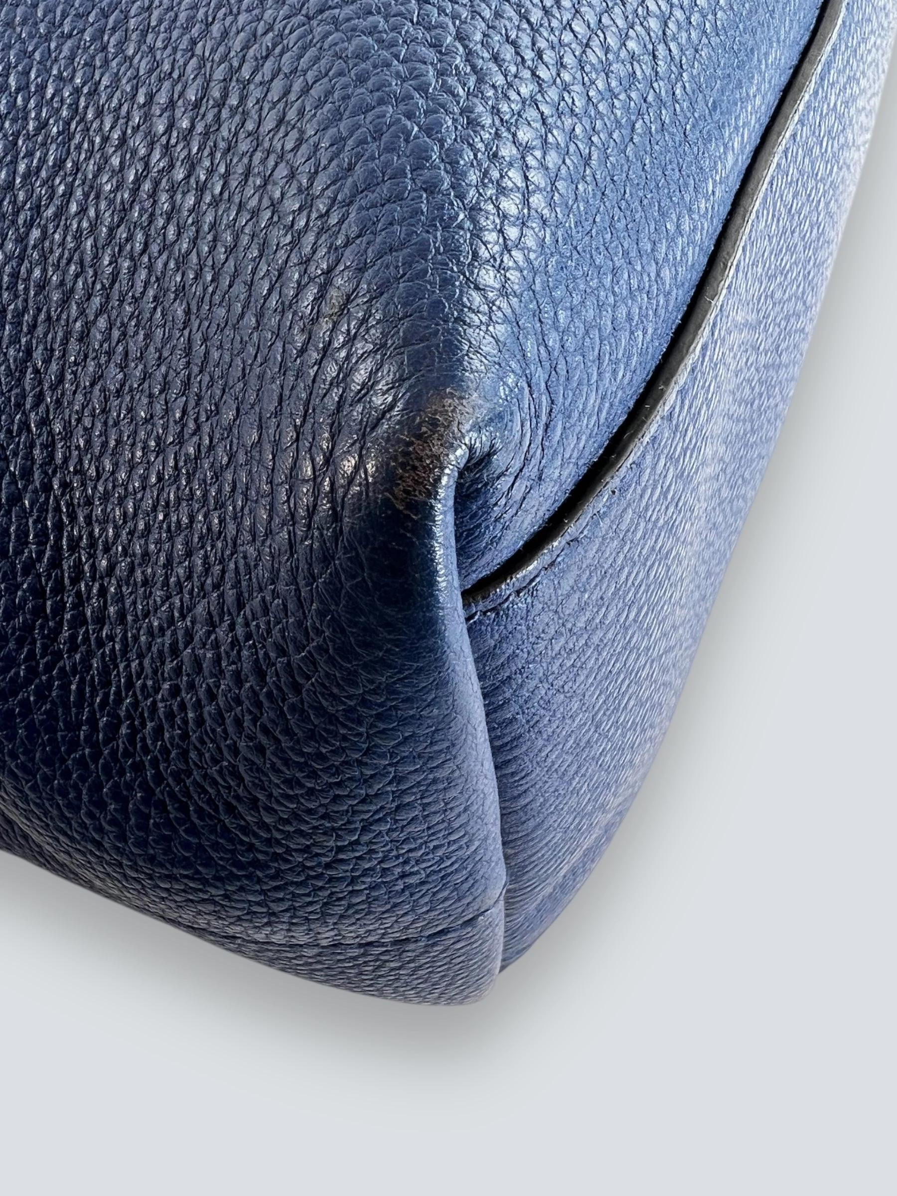 Prada Blue Leather Tote