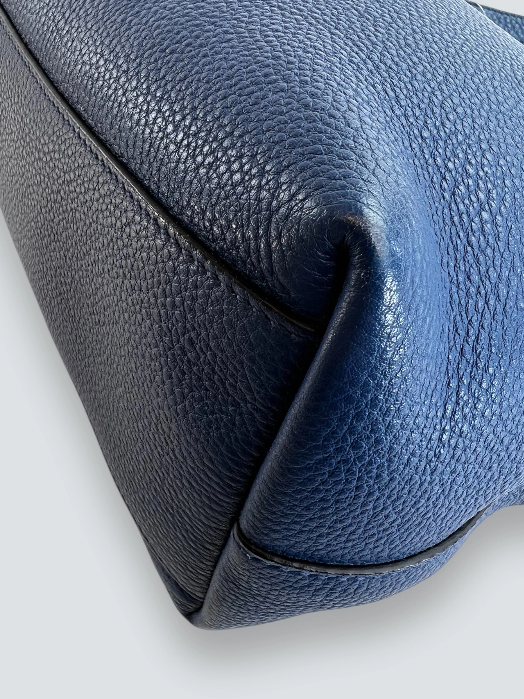 Prada Blue Leather Tote