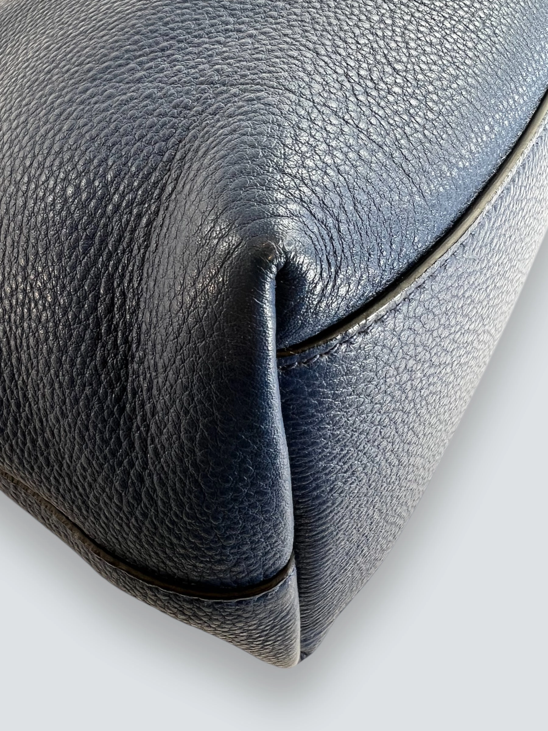 Prada Blue Leather Tote