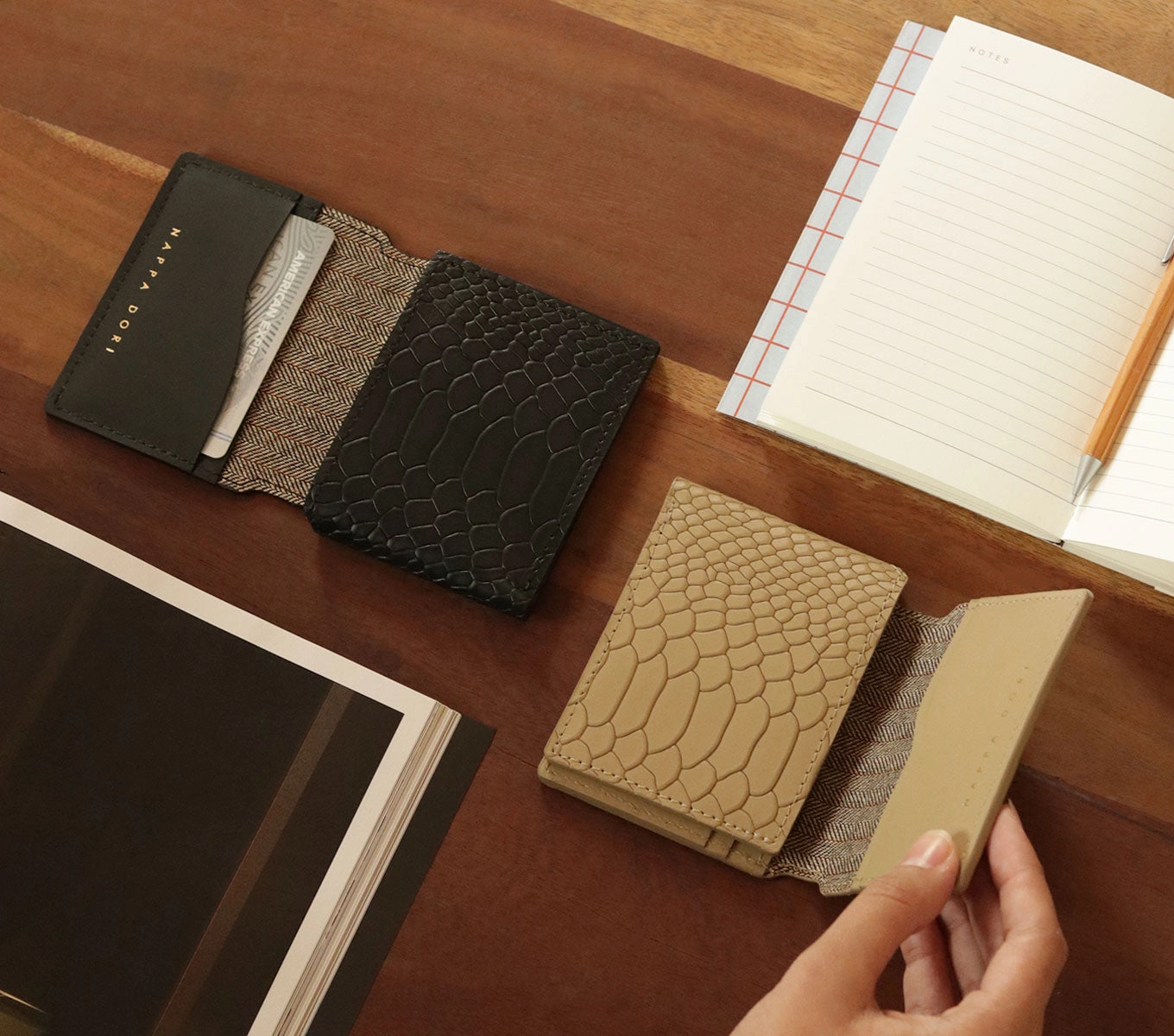 QUINN FOLD CROC WALLET