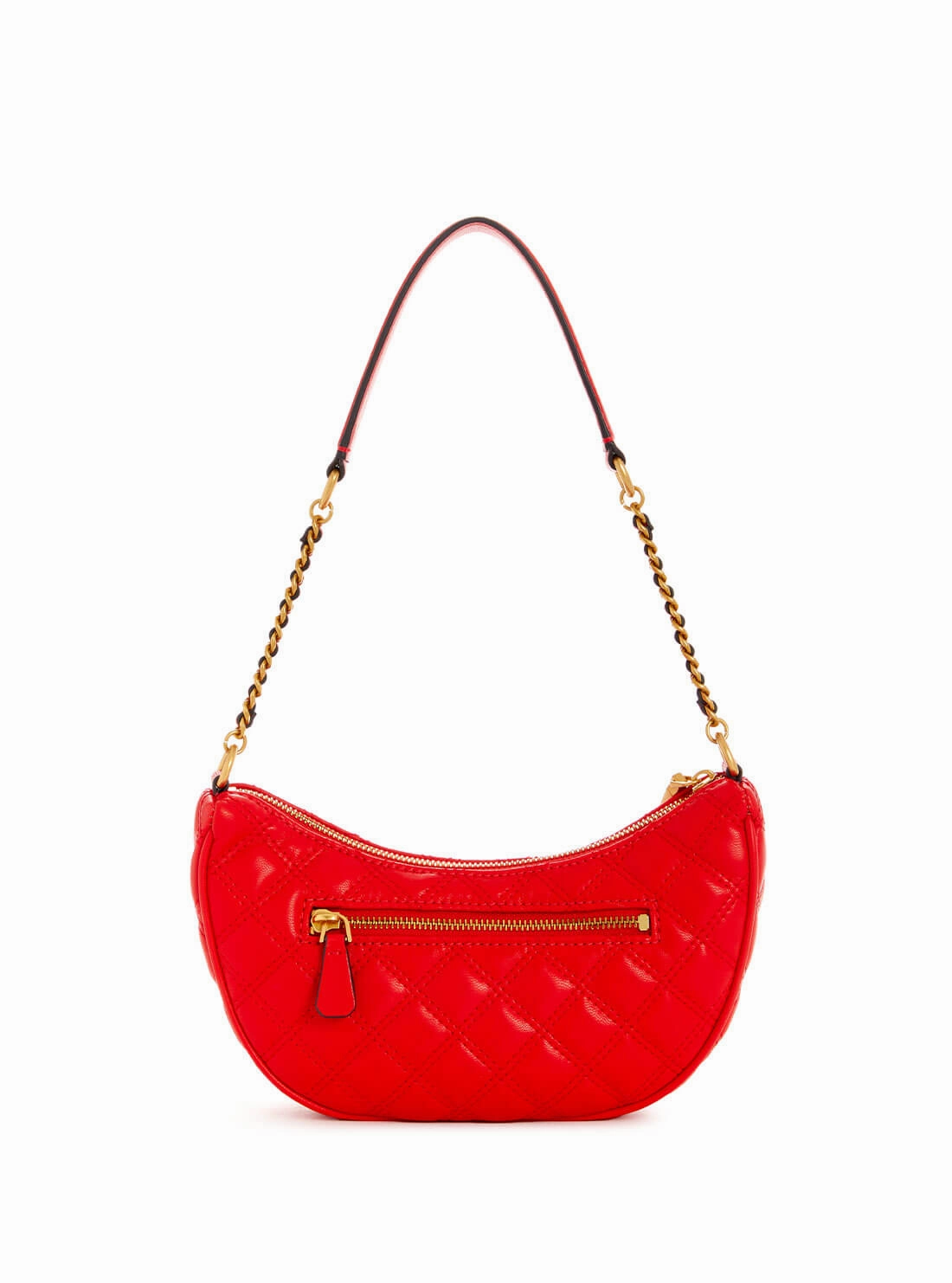 Red Quilted Giully Shoulder Bag
