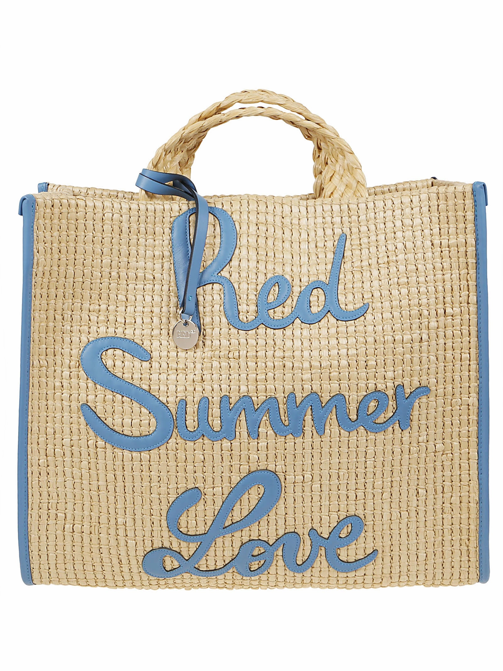 REDValentino Slogan Patch Interwoven Tote Bag