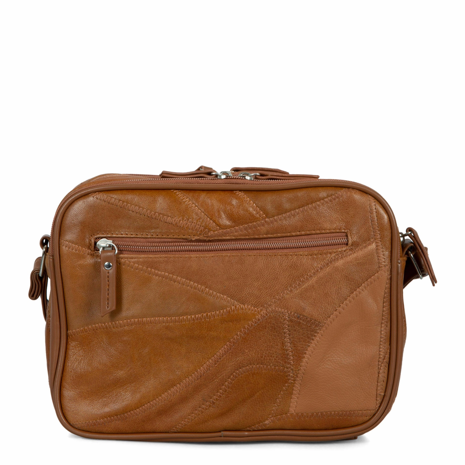 RFID Patch Leather Crossbody