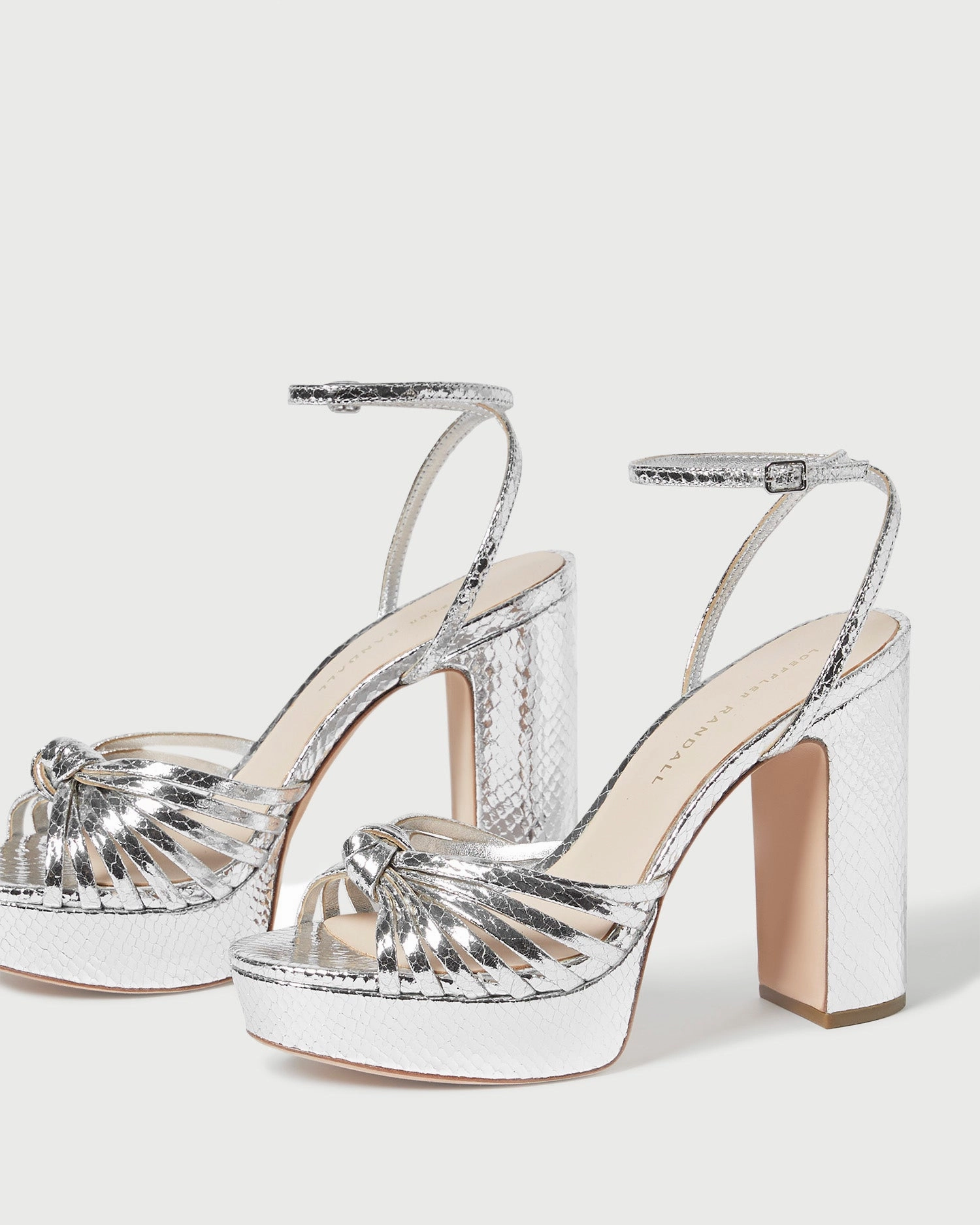 Rivka Silver Knot Platform Sandal