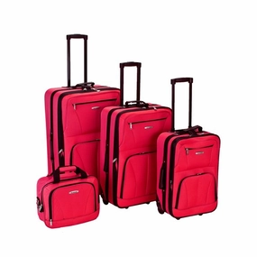 Rockland F32-RED Luggage Journey 4 Piece Softside Expandable Luggage Set