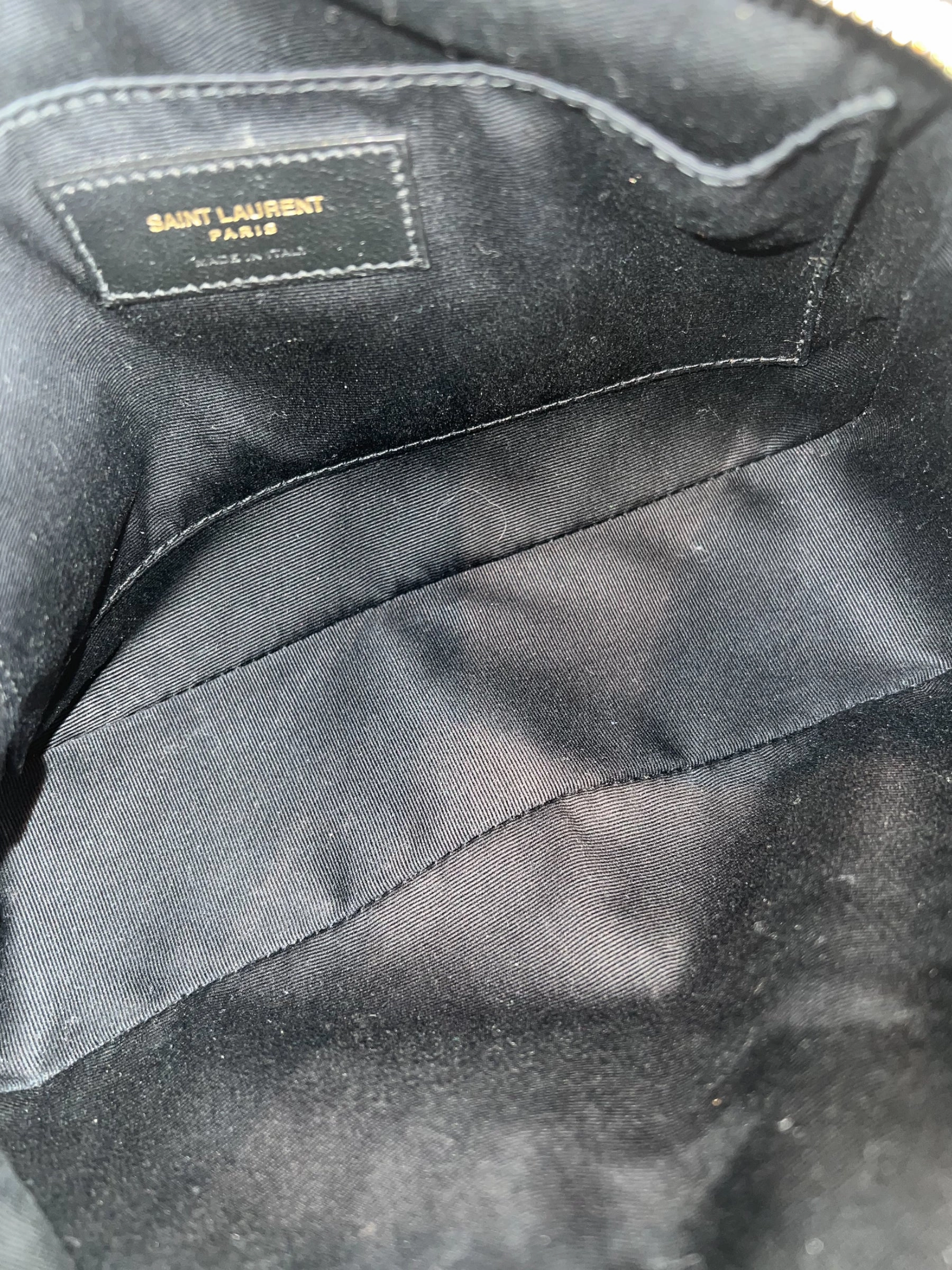 Saint Laurent Black Leather Lou Camera Bag