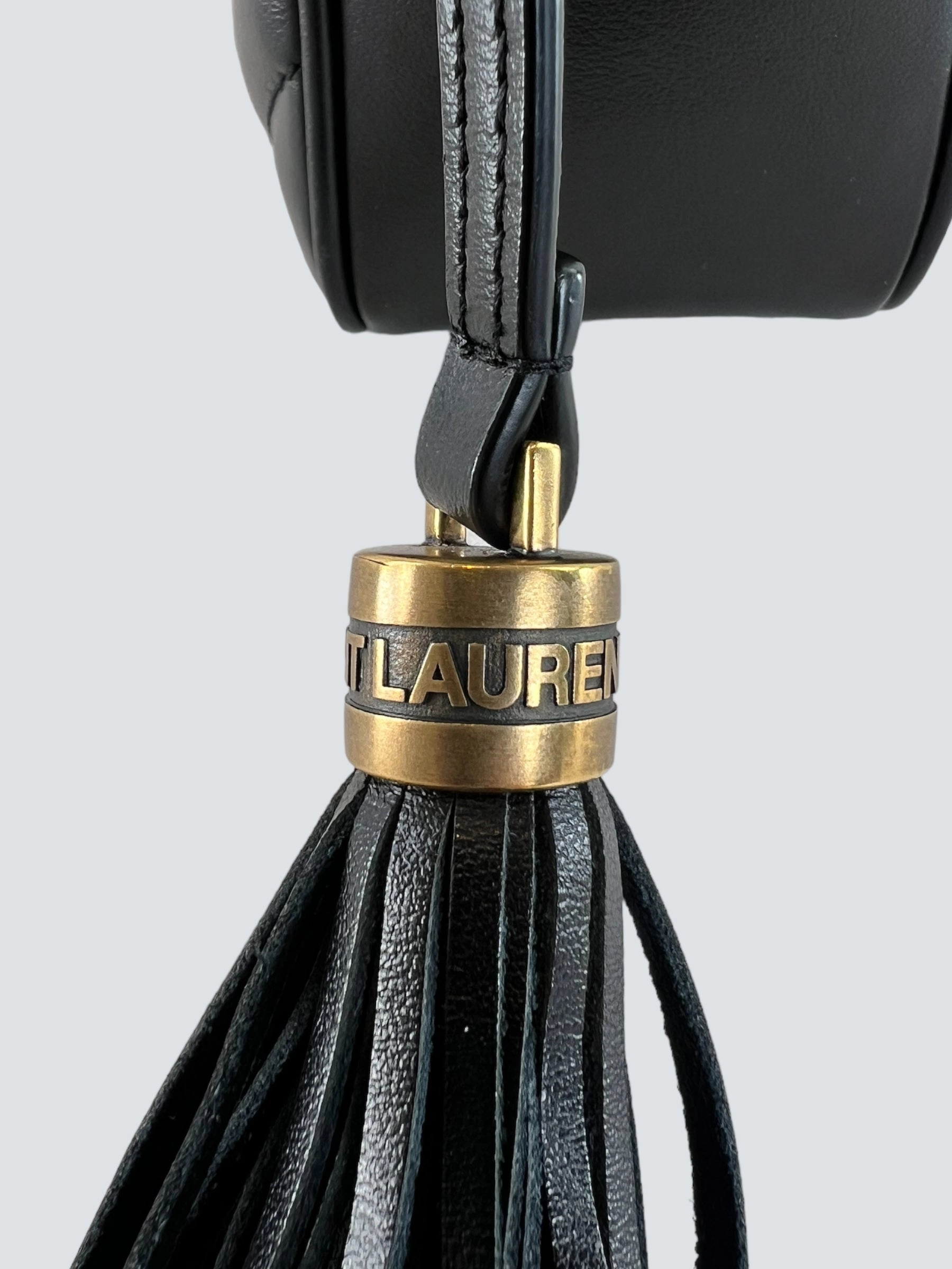 Saint Laurent Black Leather Lou Camera Bag