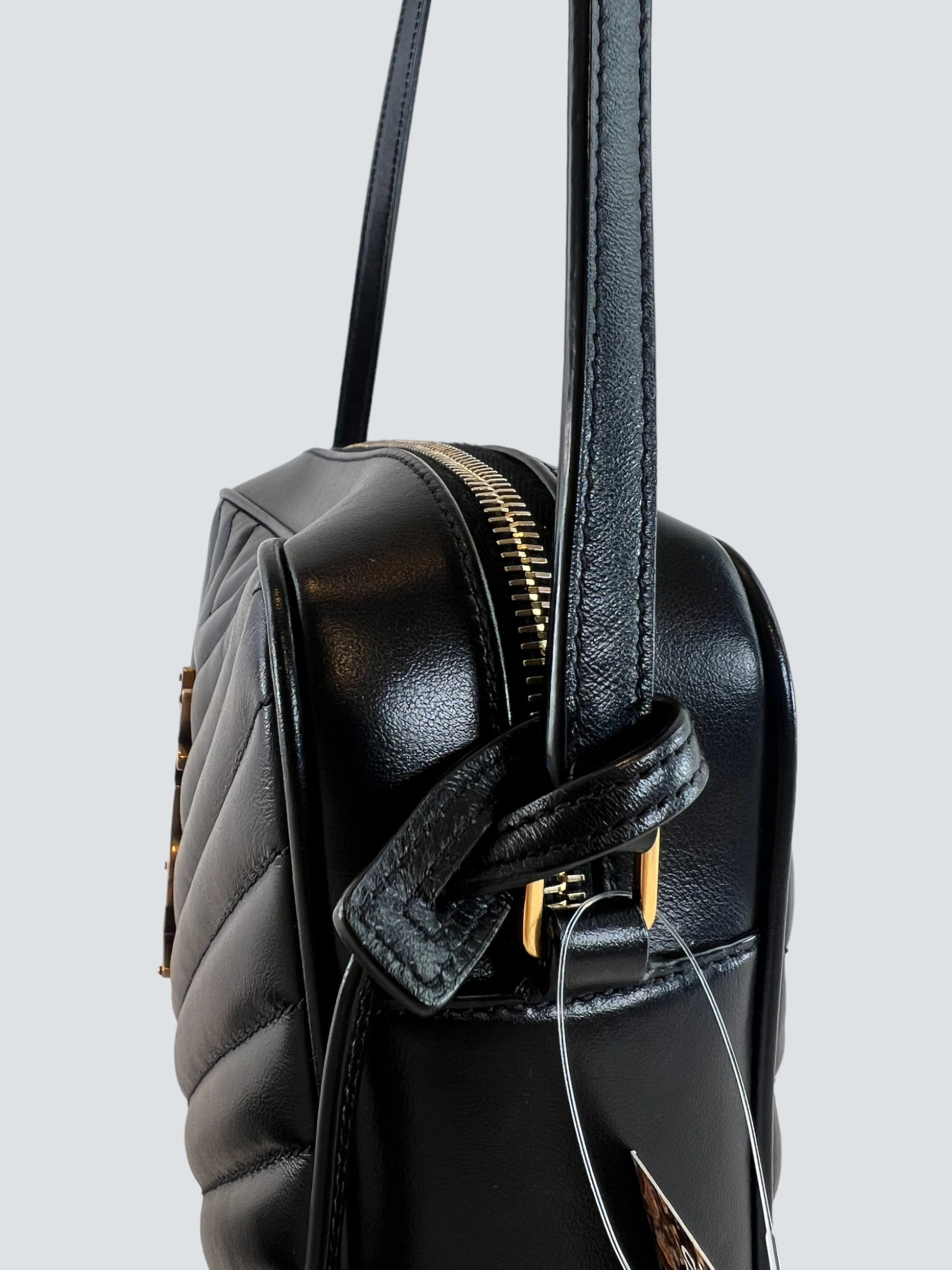 Saint Laurent Black Leather Lou Camera Bag