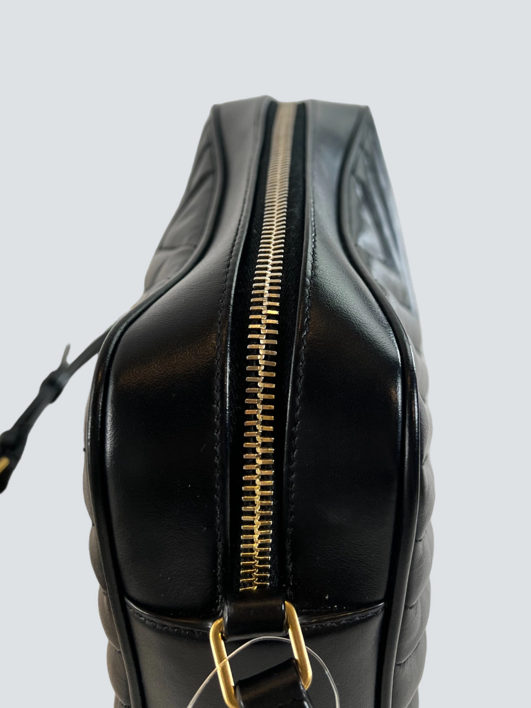 Saint Laurent Black Leather Lou Camera Bag