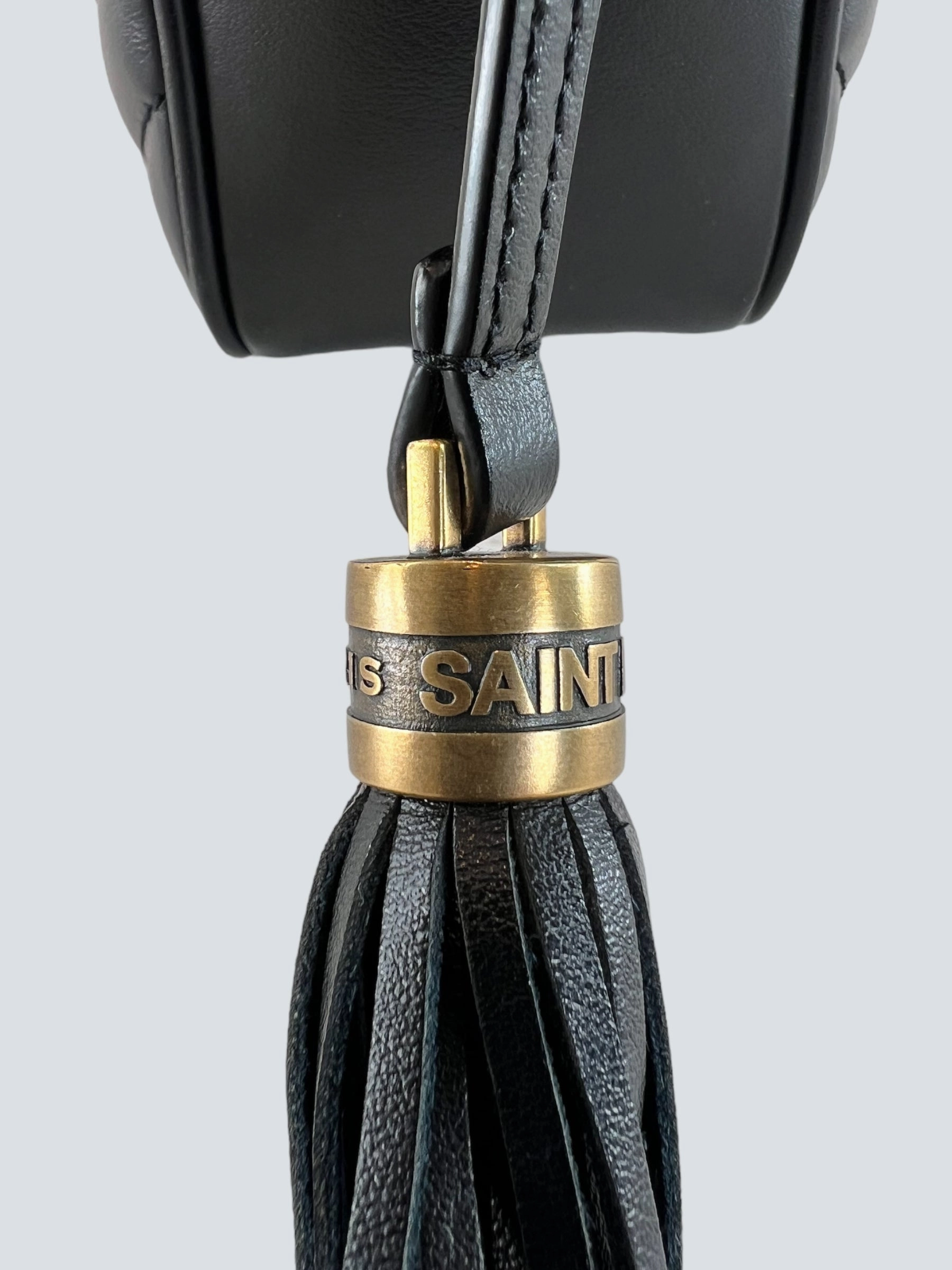 Saint Laurent Black Leather Lou Camera Bag