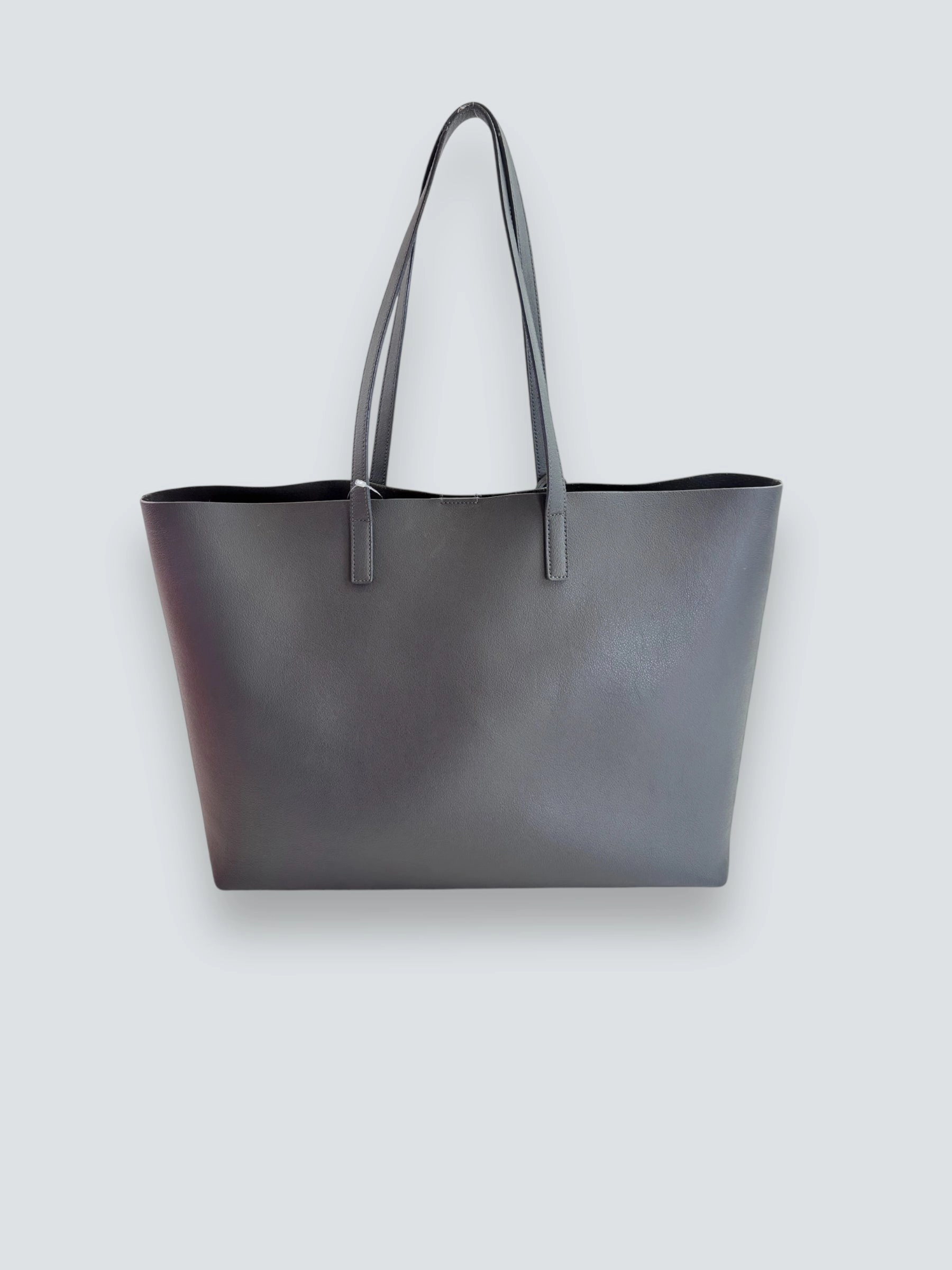 Saint Laurent Grey Leather East West Shopper Tote