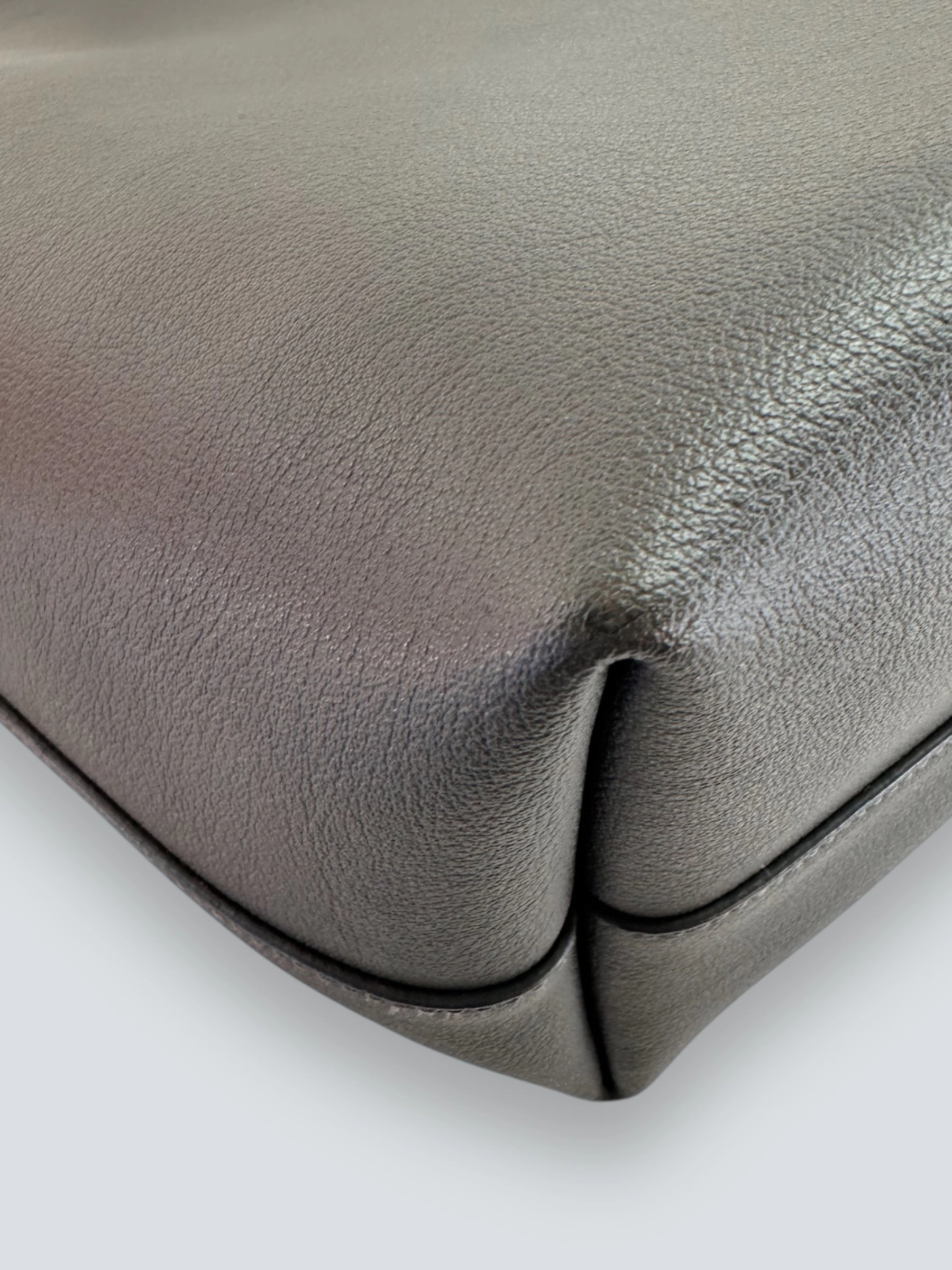 Saint Laurent Grey Leather East West Shopper Tote