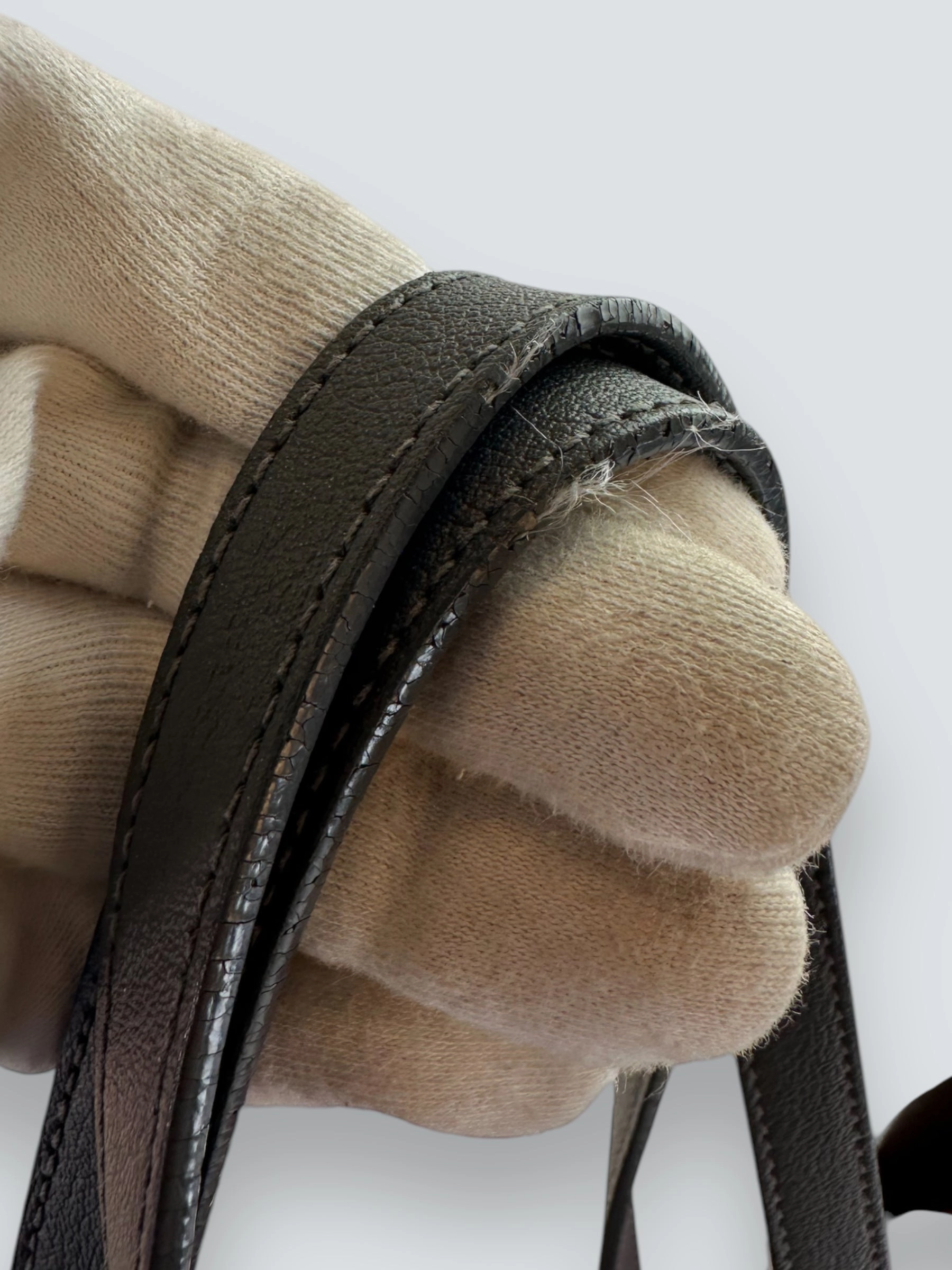 Saint Laurent Grey Leather East West Shopper Tote