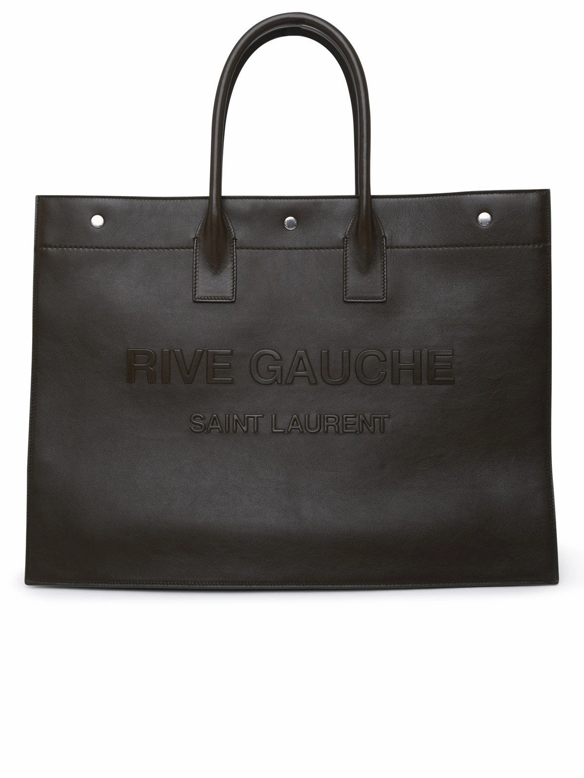 Saint Laurent Rive Gauche Logo Embossed Tote Bag