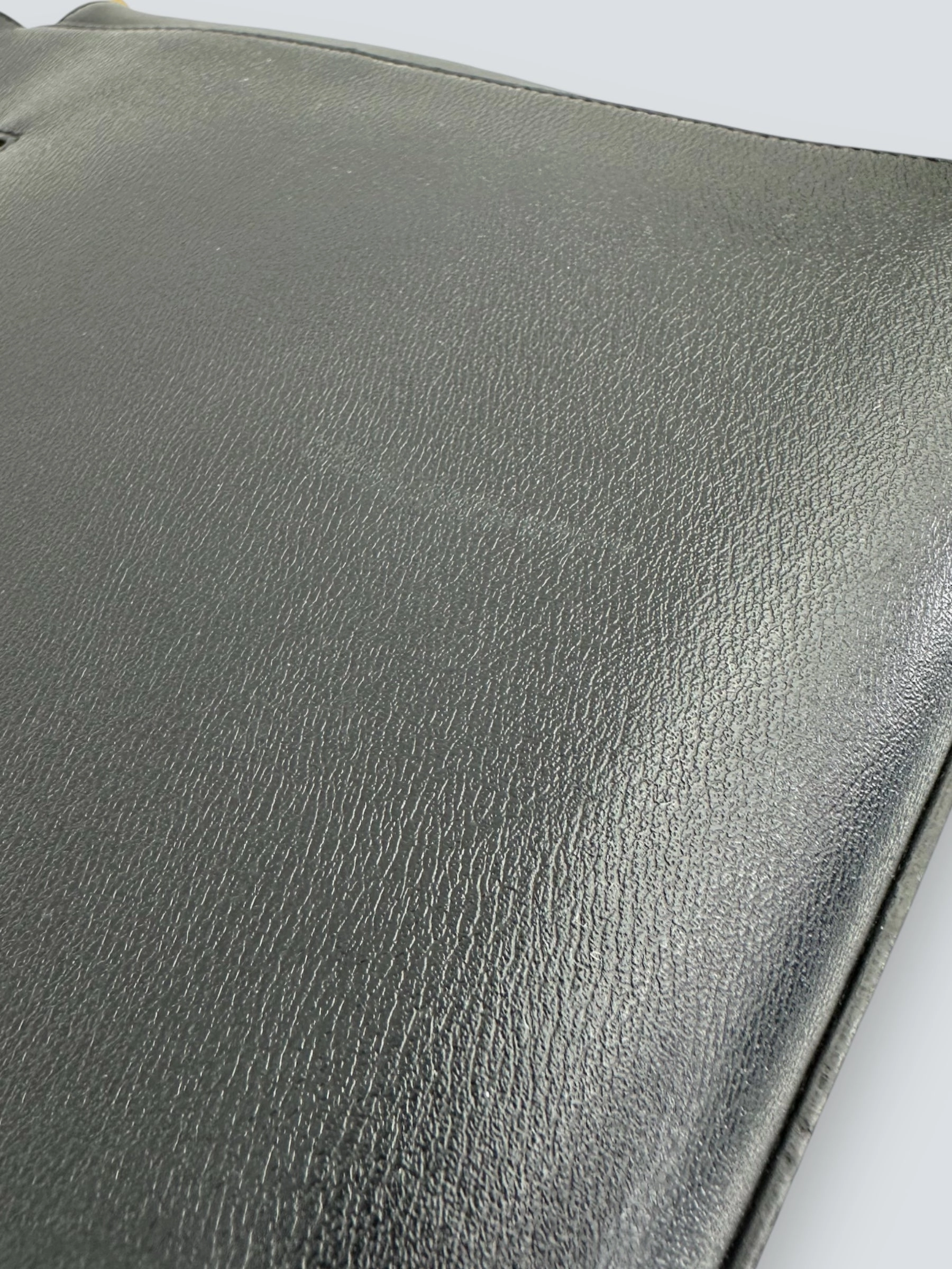 Smythson Black Leather Luggage Tote