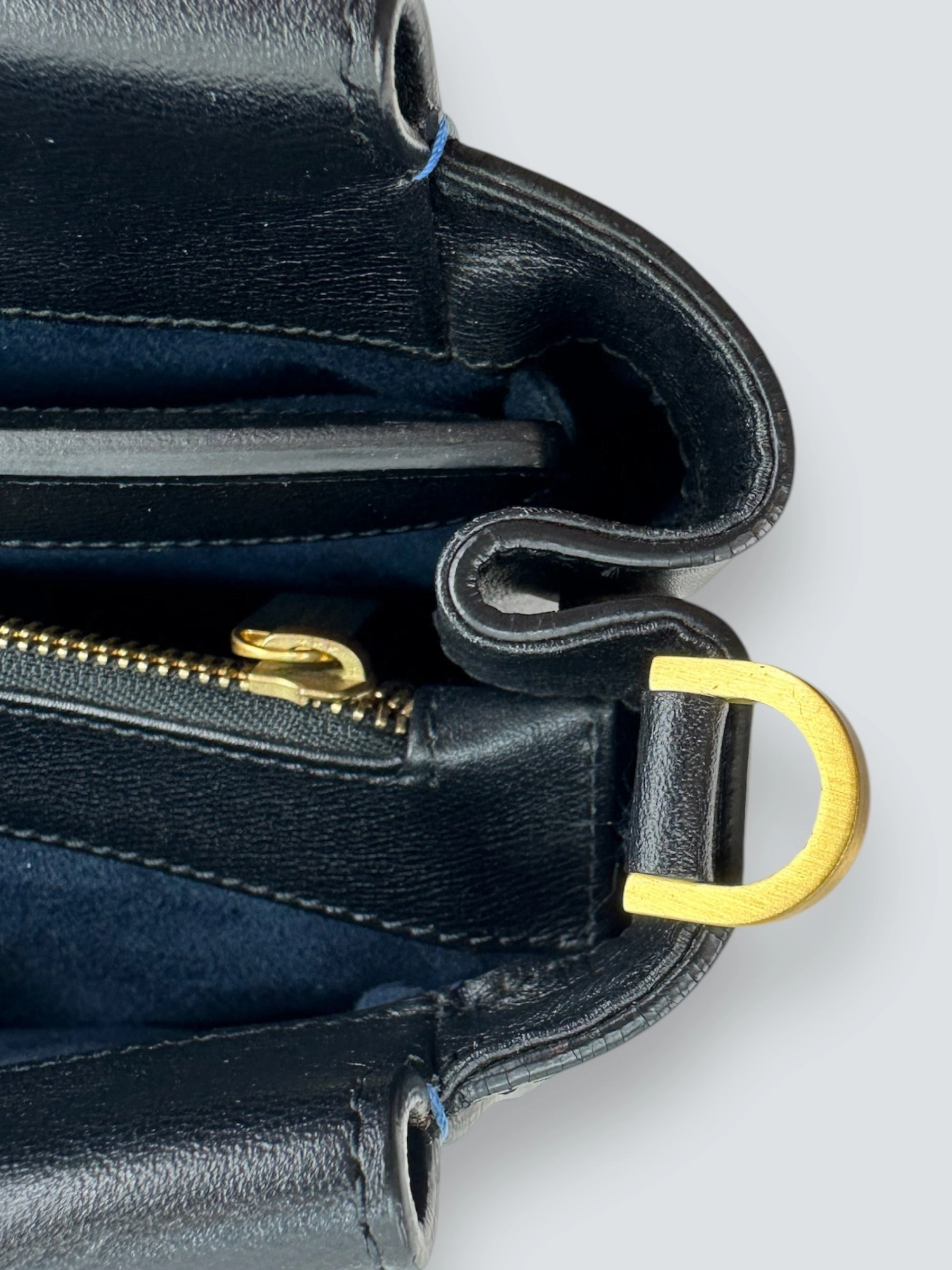 Smythson Black Leather Luggage Tote