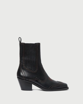 TEST | Agnes Leather Western Boot | Do Not Order