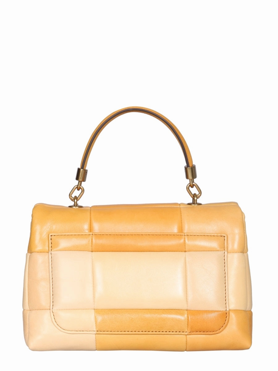 Tory Burch Kira Logo Plaque Patchwork Small Tote Bag