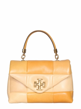 Tory Burch Kira Logo Plaque Patchwork Small Tote Bag