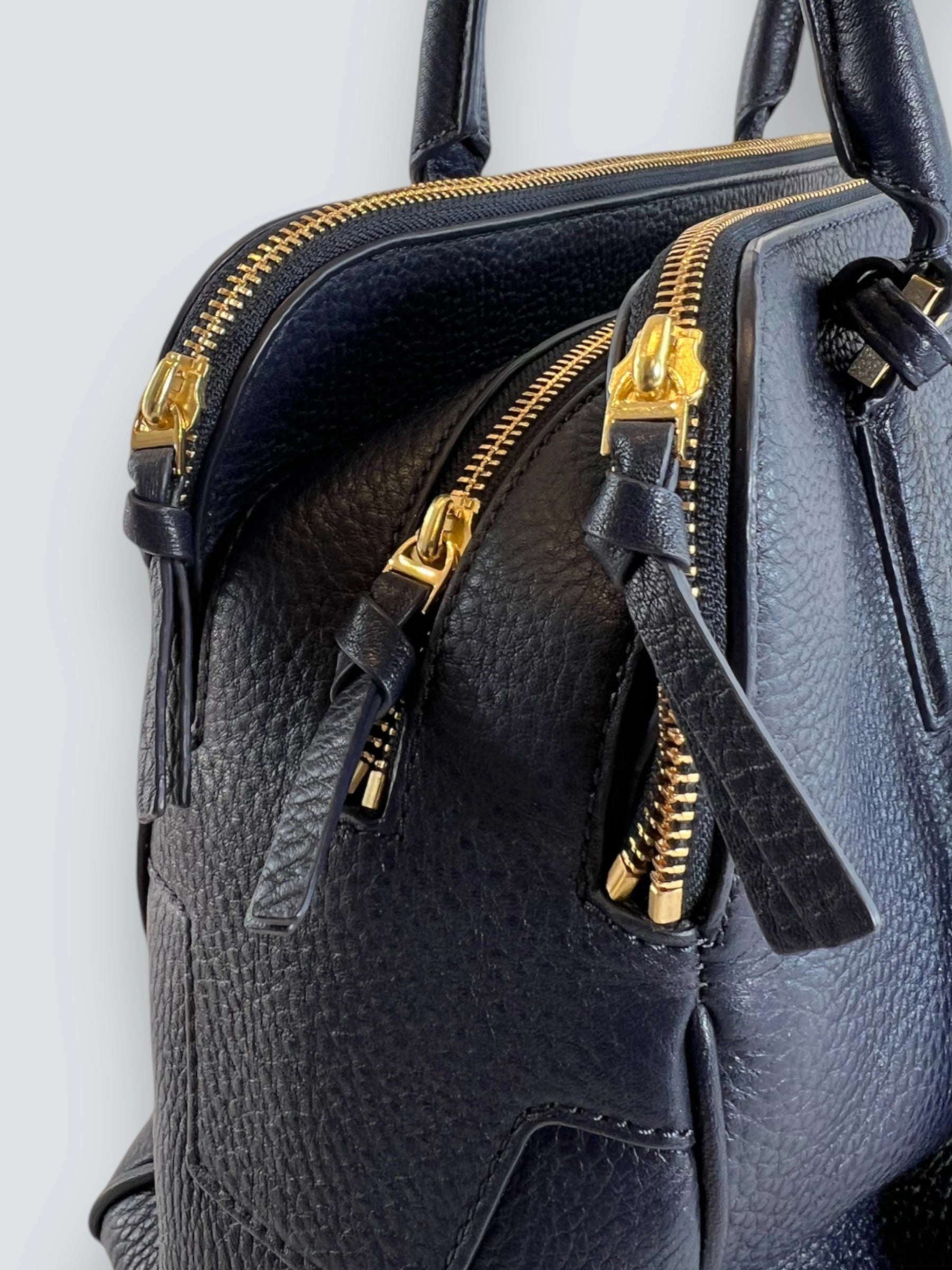 Tory Burch Navy Leather Tote