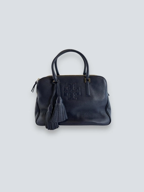 Tory Burch Navy Leather Tote