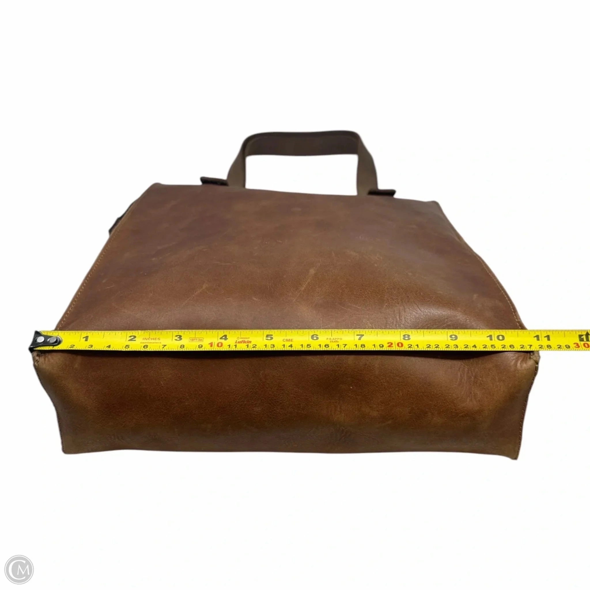 Tote Handbag Leather By Hide & Drink, Size: Medium