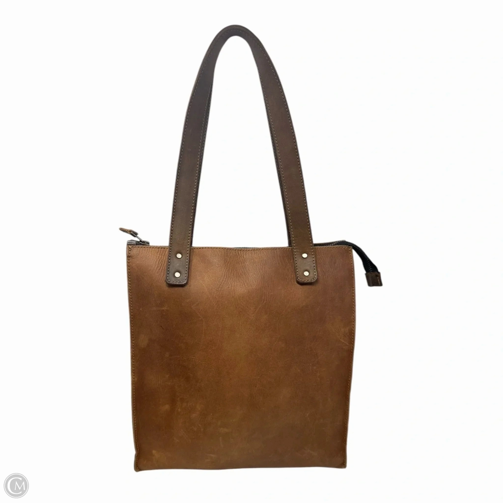 Tote Handbag Leather By Hide & Drink, Size: Medium