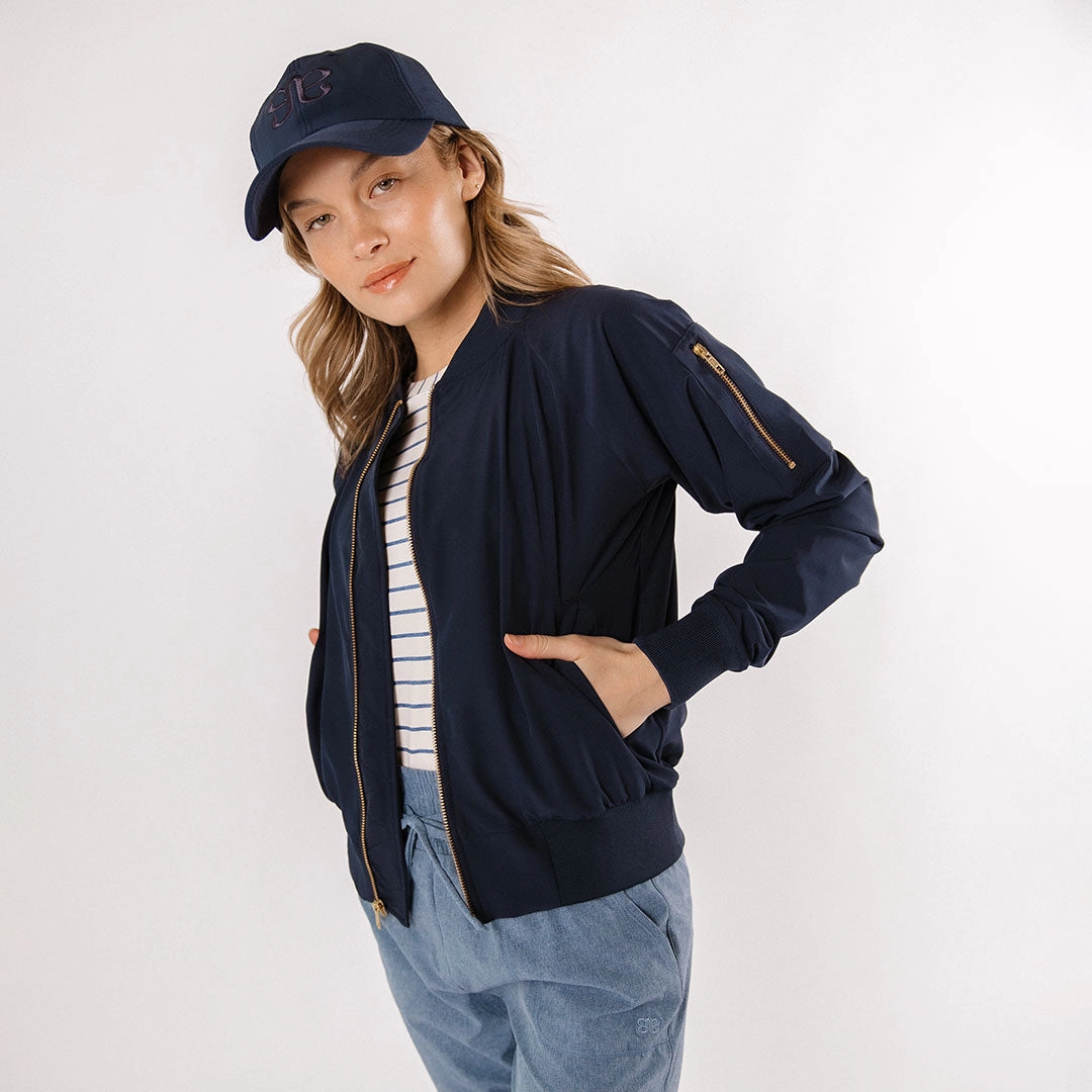 True Blue Bomber Jacket