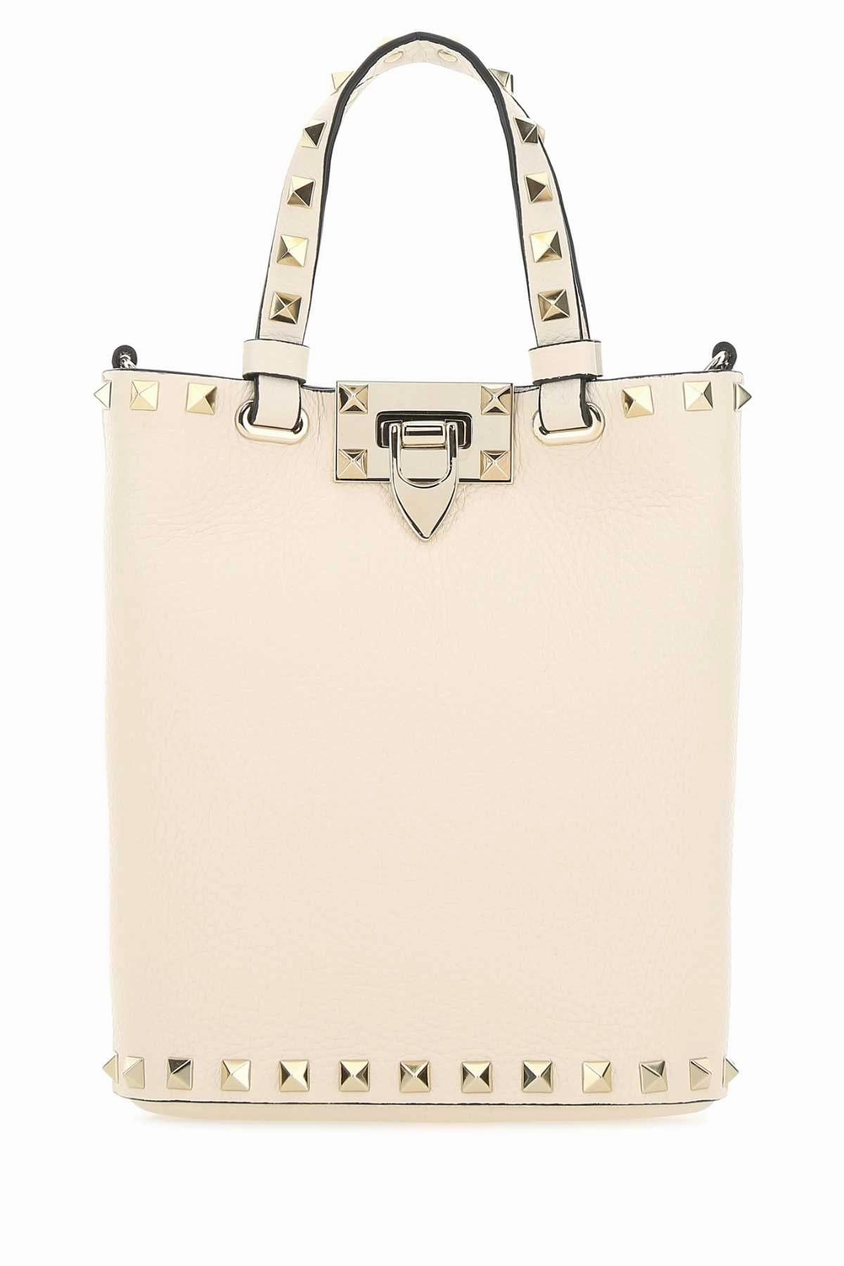 Valentino Garavani Rockstud Logo Detailed Tote Bag