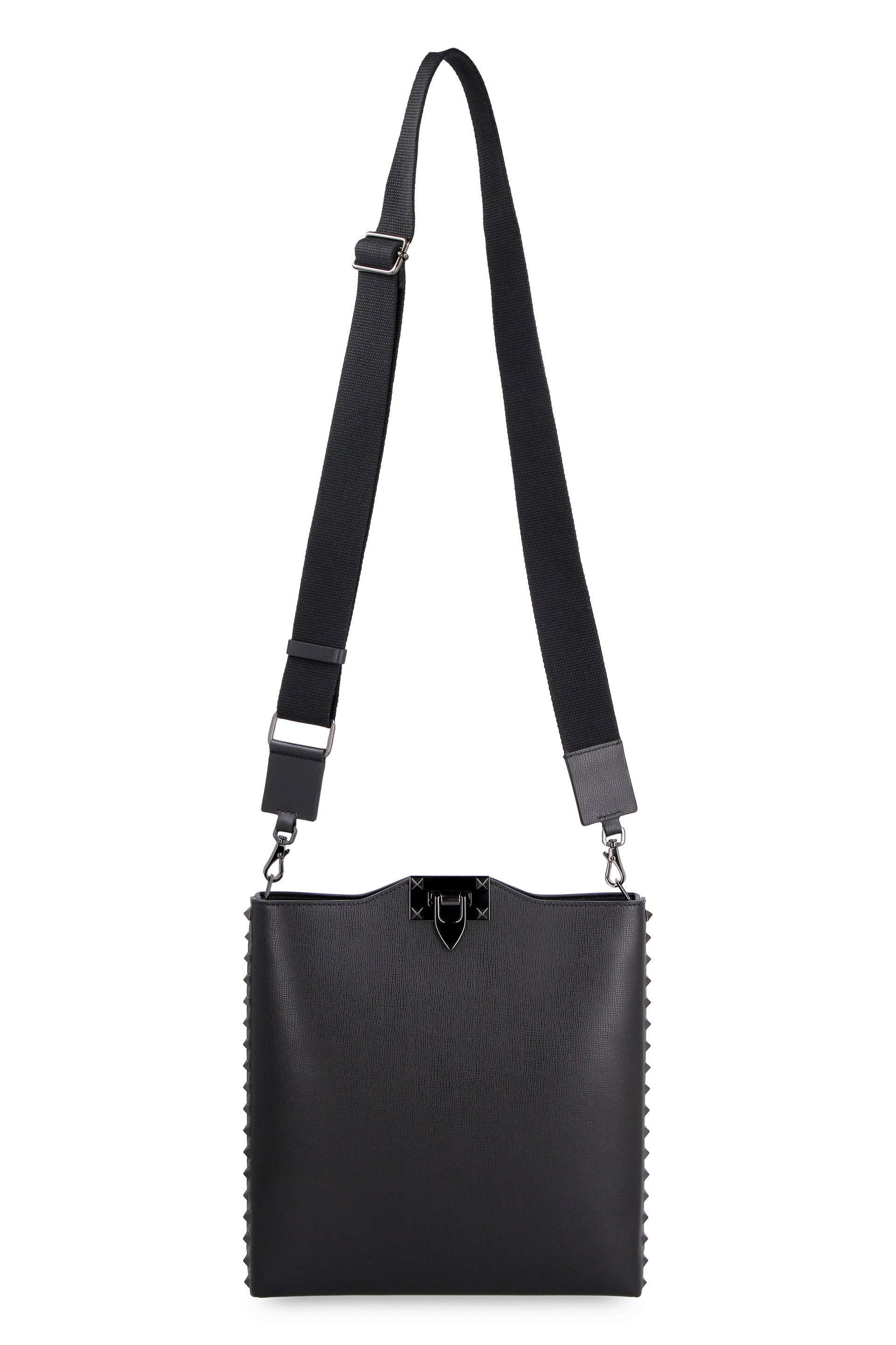 Valentino Garavani Rockstud Logo Embossed Crossbody Bag