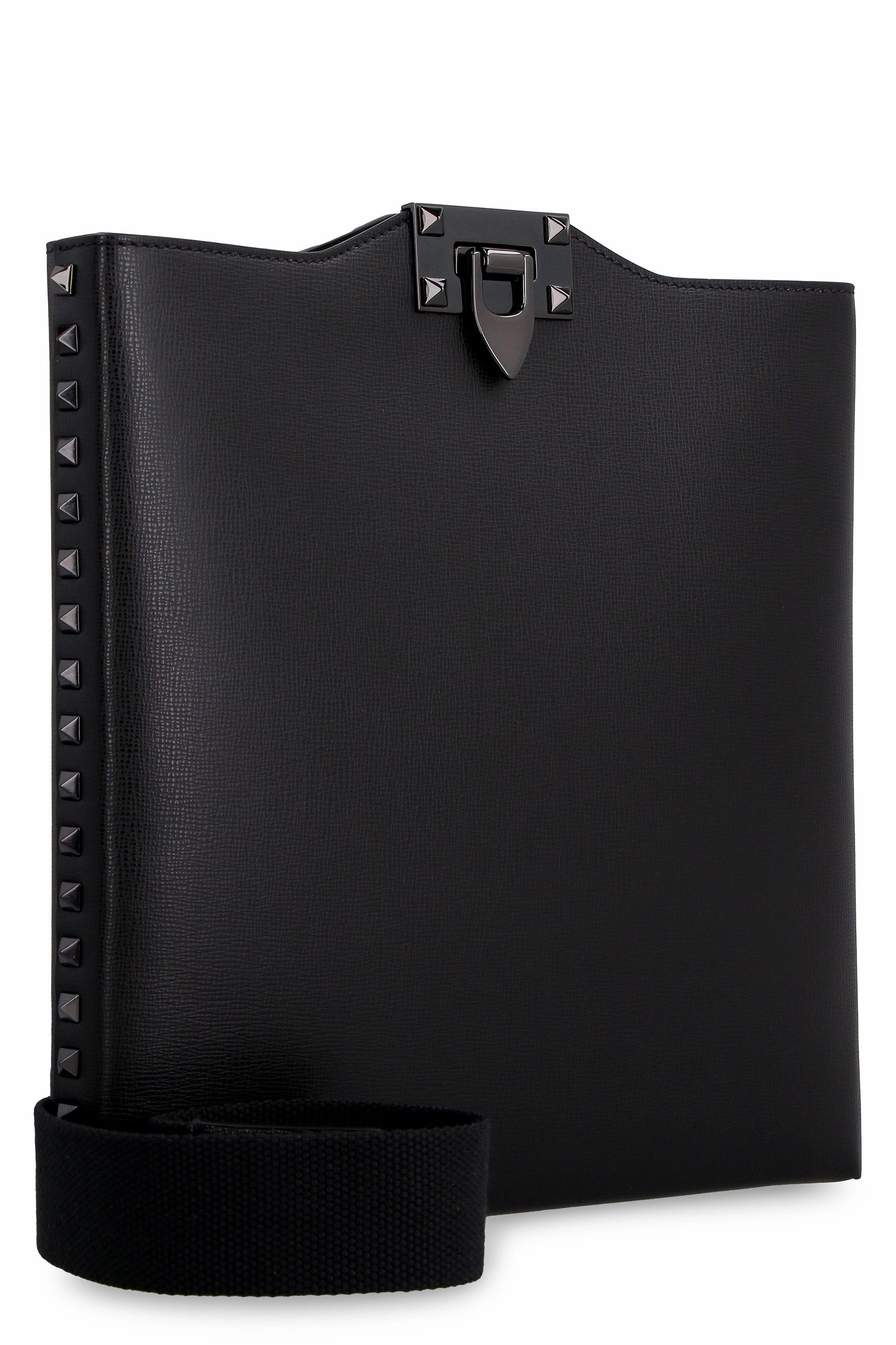 Valentino Garavani Rockstud Logo Embossed Crossbody Bag