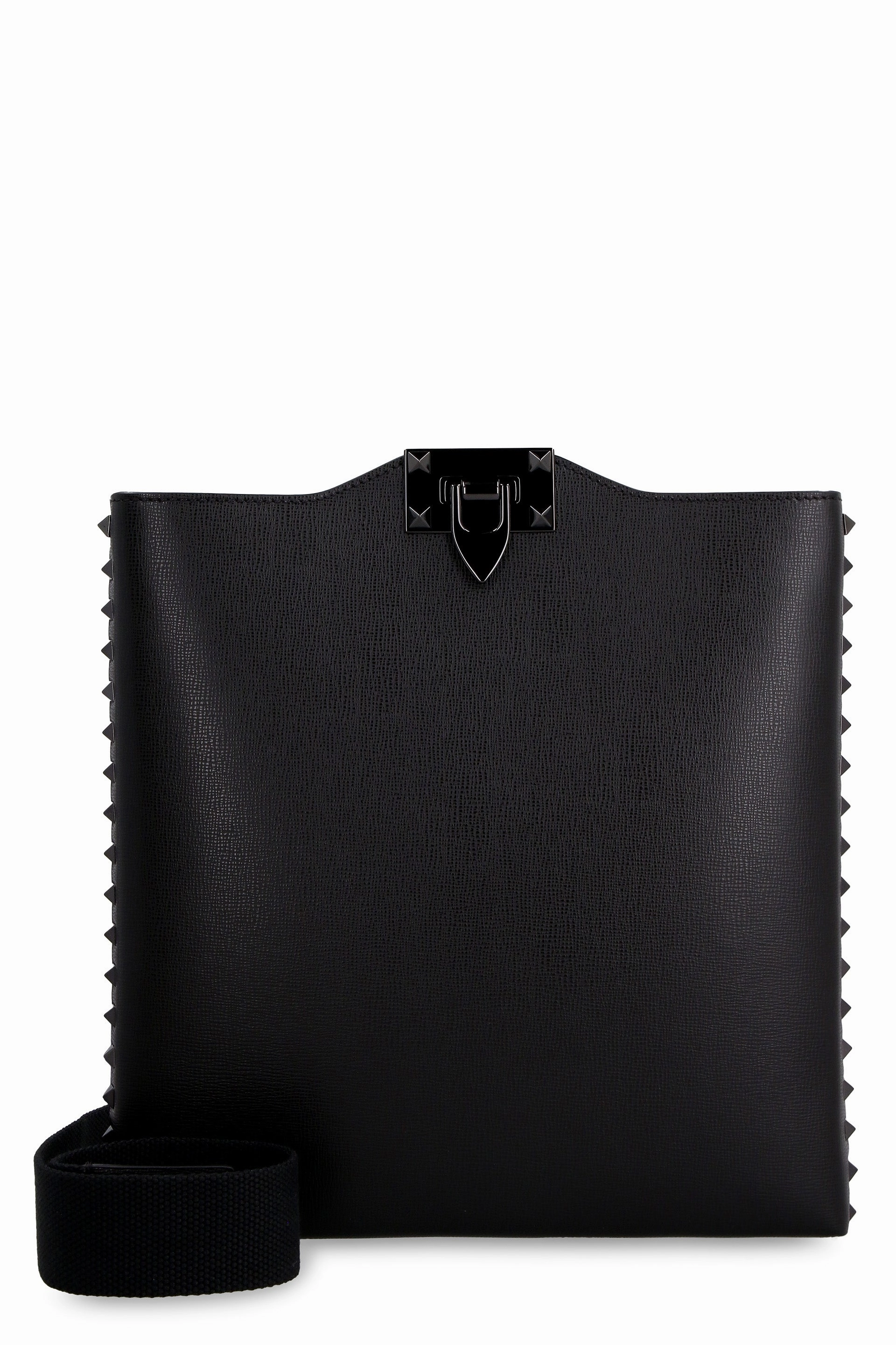 Valentino Garavani Rockstud Logo Embossed Crossbody Bag