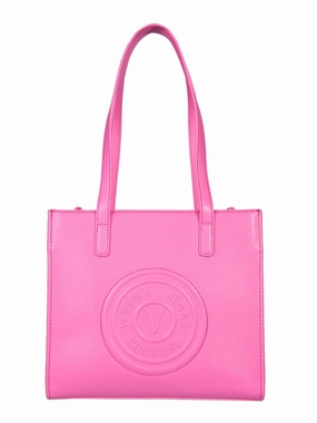 Versace Jeans Couture Logo Embossed Open-Top Tote Bag
