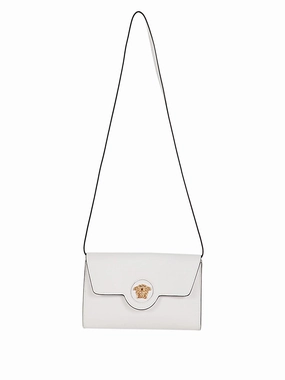 Versace Medusa Plaque Foldover Shoulder Bag